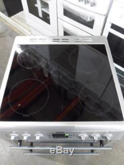 Beko BDVC674MS Silver Mirrored Electric Cooker Double Oven Ceramic Hobs 60cm PEC