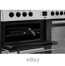 Beko BDVC90X 90cm Electric Range Cooker in Stainless Steel 3 Door, Ceramic Hob