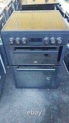 Beko EDC633K 60cm Double Oven Electric Cooker with Ceramic Hob Black