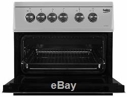 Beko KDC5422AS Free Standing 50cm 4 Hob Double Electric Cooker Silver