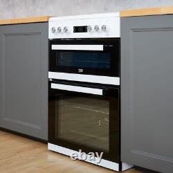 Beko KDC653W 60cm Free Standing Electric Cooker with Ceramic Hob White A/A