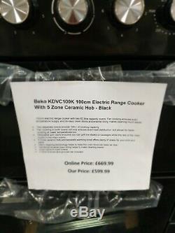 Beko KDVC100K 100cm Electric Range Cooker with Ceramic Hob Black