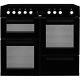 Beko Kdvc100k 100cm Electric Range Cooker With Ceramic Hob Black A/a Rated