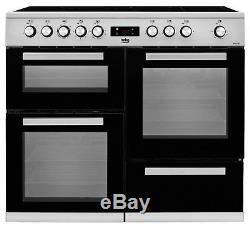 Beko KDVC100X 100cm Electric Range Cooker with Ceramic Hob Stainless Steel A
