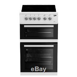 Beko KDVC563AW 50cm Double Oven with Ceramic Hob in White 4 Hotplate Burners