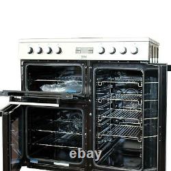 Beko KDVC90X 90 cm Electric Range Cooker with Ceramic Hob 2 Ovens S / Steel