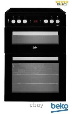 Beko XDC653K 60cm Electric Cooker Double Oven With Grill & Ceramic Hob Black