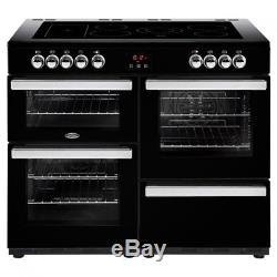 Belling Cookcentre 110E Electric Range Cooker With Ceramic Hob Black AA Energy