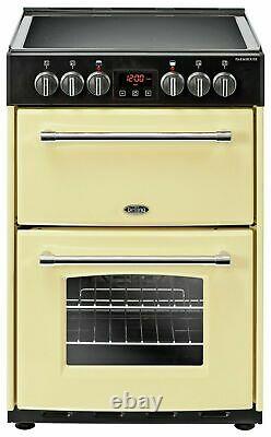 Belling Farmhouse 60E Free Standing 60cm 4 Hob Double Electric Cooker Cream