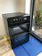Black Hotpoint Hae60ks Freestanding Electric Cooker, Double Oven And Ceramic Hob