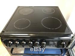 Black Hotpoint HAE60KS Freestanding Electric Cooker, double oven and ceramic hob