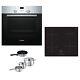 Bosch Hbn331e4b Oven, Pue611bf1b Plug-in Induction Hob & Pan Set Pack