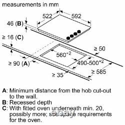 Bosch Hob PKE611CA3E Graded Series 2 Ceramic 4 Zone Frameless (B-49613)