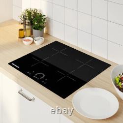 Built-In Induction Ceramic Hob 4 ZONE 60cm Touch Control Digital Cooker HotPlate