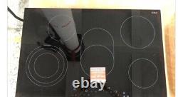 CDA HC7621FR 80cm 5 Zone Touch Control Frameless Ceramic Hob, Black