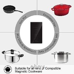 COVERCOOK Plug In Induction Hob, 30cm Domino Electric Cooker with Flex Zone, C