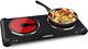Cusimax 2400w Double Burner Electric Hob Ceramic Hot Plate, Portable Double