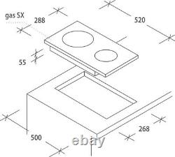Candy CDHC30 30cm 2 Zone Ceramic Hob LED, Touch Controls, Timer