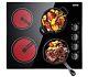 Ceramic Electric Hob Built In 4 Burners 60cm 6000w Hard Wired, No Plug