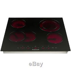 Ceramic Glass Hob Electric Self-sufficient Sensor Touch 4 Cooking Zones