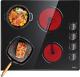 Ceramic Hob 4 Zones Electric Hob With Knobs Built In 6000w Ceramic Hob 60cm With