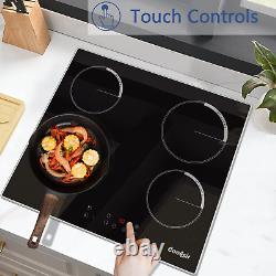 Ceramic Hob 4 Zones Electric Hob with Touch Control Built-in 60CM Ceramic Hob, 9