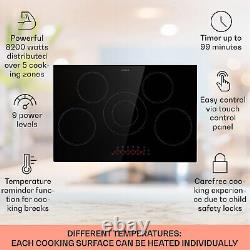 Ceramic Hob 80 cm 5 Ring Electric Ceramic Range Cooker Glass Ceramic Touch