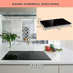 Ceramic Hob 80 cm 5 Ring Electric Ceramic Range Cooker Glass Ceramic Touch