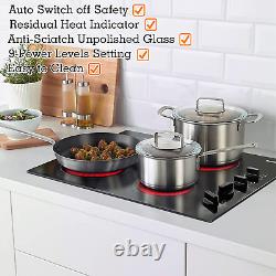 Ceramic Hob, Built-In 4 Burners Electric Hob 60Cm Ceramic Cooker with Electronic