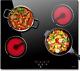 Ceramic Hob, Built-in 4 Zone Electric Hob Cooker 60cm Unrestricted Pans 9 Power