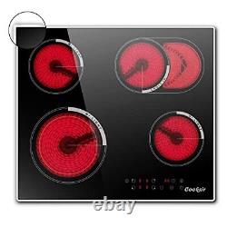 Ceramic Hob Cooksir Electric Cooktop 4 Heating Zone Built in Hot Plate Electr