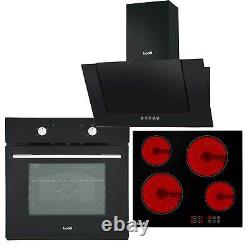 Ceramic Hob, Fan-Assisted Oven & Angled Cooker Hood Bundle