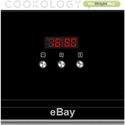 Cookology 60cm Black Electric Built-in Digital Fan Oven & Gas-on-Glass Hob Pack