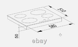 Cookology 60cm Ceramic Hob in Black, Built-in worktop & Touch Controls (TCH601)