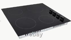 Cookology 60cm Ceramic Hob in Black Knob Controls 4 Cooking Zones (CEK601)