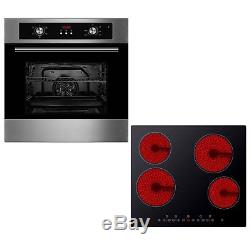 Cookology 60cm Digital Timer Fan Oven & Touch Control Ceramic Hob Pack