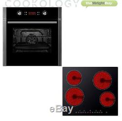 Cookology 60cm Self-Cleaning Pyrolytic Fan Oven & Touch Control Ceramic Hob Pack
