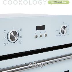 Cookology 60cm White Fan Oven & Built-in Touch Control Black Ceramic Hob Pack