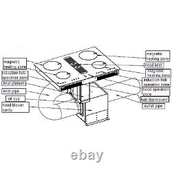 Cookology 70cm Induction Hob -Built-in Downdraft Extractor-Free Local Delivery