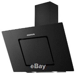 Cookology 90cm touch control Ceramic Hob & Black Angled Cooker Hood Pack