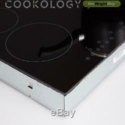 Cookology Black Built-under Double Oven, Ceramic Hob & Chimney Cooker Hood Pack
