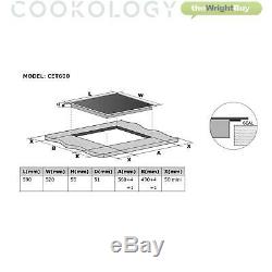 Cookology Black Double Oven & Hob Pack, 60cm Built-in Double Oven & Ceramic Hob