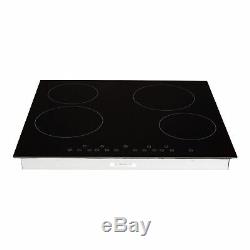 Cookology Black Double Oven & Hob Pack, 60cm Built-under Double Oven, Ceramic Ho