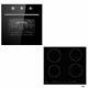 Cookology Black Electric Fan Forced Oven & 60cm Four Zone Induction Hob Pack