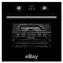 Cookology Black Electric Fan Oven, Touch Ceramic Hob & Chimney Cooker Hood Pack