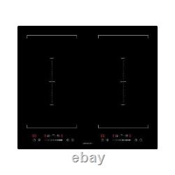 Cookology CIF600 60cm Induction Hob with Flexi Zone Function Black