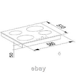 Cookology Ceramic Hob 60cm Electric Built-in & Touch Controls Black TCH601 Vir