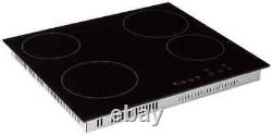 Cookology Ceramic Hob 60cm Electric Built-in & Touch Controls Black TCH601 Vir