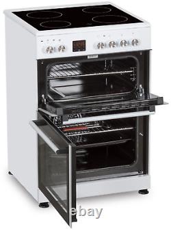 Cookology Electric Cooker 60cm with Double Oven & Ceramic Hob White CFDO600WH