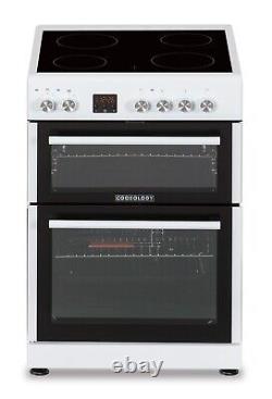 Cookology Electric Cooker 60cm with Double Oven & Ceramic Hob White CFDO600WH